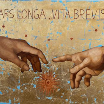 Ζωγραφική με τίτλο "Ars Longa, vita bre…" από Valeria Rozova, Αυθεντικά έργα τέχνης, Τέμπερα