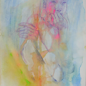 Рисунок под названием "Liquification" - Valeria Yscava, Подлинное произведение искусства, Карандаш