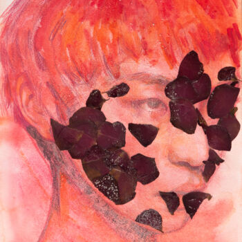 Malarstwo zatytułowany „Embracing the Shame” autorstwa Valeria Yscava, Oryginalna praca, Akwarela
