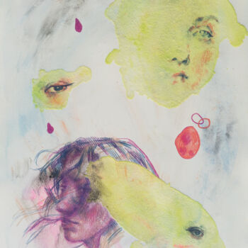 Pittura intitolato "Lemonade vortex" da Valeria Yscava, Opera d'arte originale, Matita