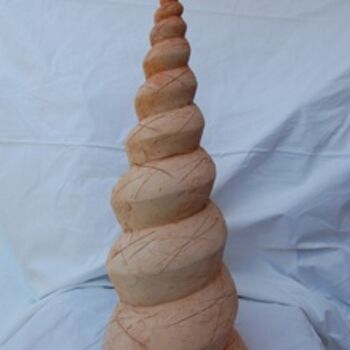 Sculpture titled "0,618 parte II terr…" by Valeria Ferrero, Original Artwork, Terra cotta