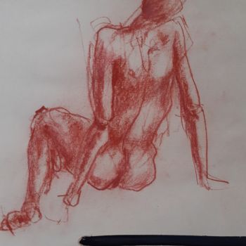 Tekening getiteld ""Corpus:studio"" door Valeria Luccioni, Origineel Kunstwerk, Potlood