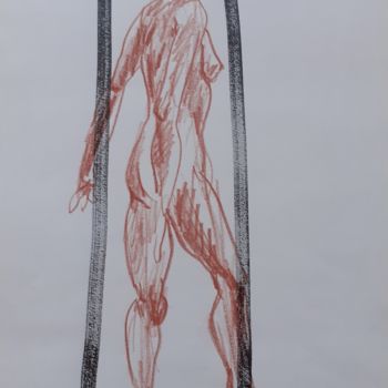 Disegno intitolato ""Corpus:fenêtre"" da Valeria Luccioni, Opera d'arte originale, Matita