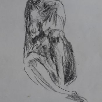 Drawing titled ""Corpus: abbandoni"" by Valeria Luccioni, Original Artwork, Charcoal