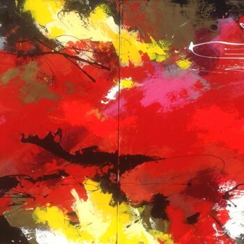 Pittura intitolato "rosso-forte.jpg" da Valeriano Lessio, Opera d'arte originale