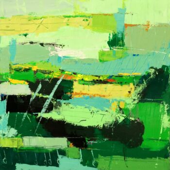 Painting titled "VERDE" by Valeriano Lessio, Original Artwork