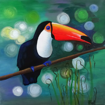 Peinture intitulée "Toucan" par Valeria Belogurova, Œuvre d'art originale, Acrylique
