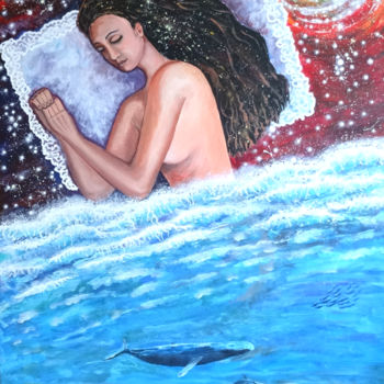 Painting titled "Sleeping" by Valeria Belogurova, Original Artwork, Acrylic