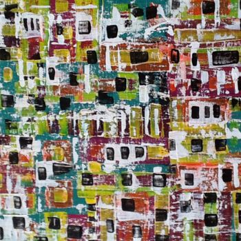 Malarstwo zatytułowany „Abstrait 76” autorstwa Valerie Castets, Oryginalna praca, Akryl