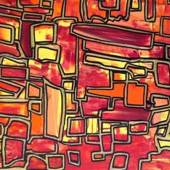 Painting titled "Abstrait 115" by Valerie Castets, Original Artwork, Acrylic