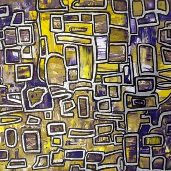 Painting titled "Abstrait 116" by Valerie Castets, Original Artwork, Acrylic