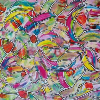 Painting titled "Peinture abstraite…" by Valerie Castets, Original Artwork, Acrylic