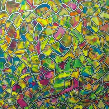 Картина под названием "Peinture abstraite…" - Valerie Castets, Подлинное произведение искусства, Акрил