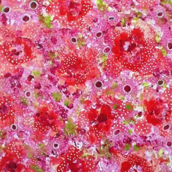Ζωγραφική με τίτλο "Peinture florale 147" από Valerie Castets, Αυθεντικά έργα τέχνης, Ακρυλικό