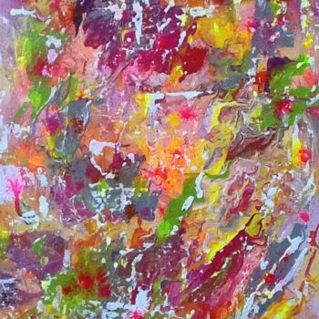 Painting titled "Peinture abstraite1…" by Valerie Castets, Original Artwork, Acrylic