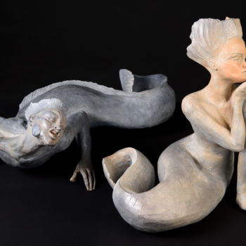Rzeźba zatytułowany „les-nouveaux-souver…” autorstwa Valerie Barrault, Oryginalna praca, Ceramika