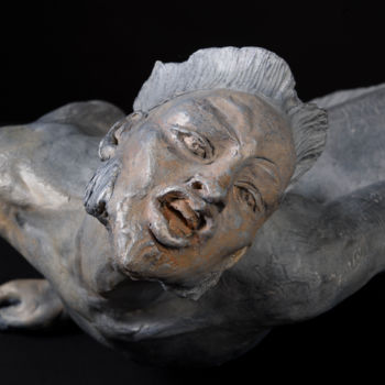 Skulptur mit dem Titel "le-roi-silure2.jpg" von Valerie Barrault, Original-Kunstwerk