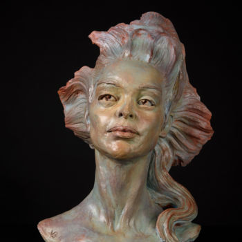 Sculpture intitulée "dameloire1" par Valerie Barrault, Œuvre d'art originale, Terre cuite