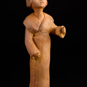 Sculpture titled "Où vais-je ?" by Valerie Barrault, Original Artwork, Ceramics