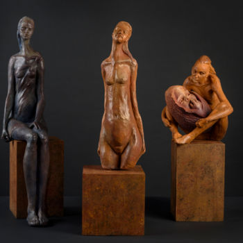 Sculpture titled "passé, présent et f…" by Valerie Barrault, Original Artwork