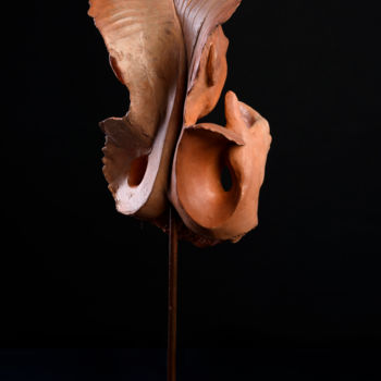 Sculpture intitulée "Vapeur des thés ver…" par Valerie Barrault, Œuvre d'art originale, Terre cuite