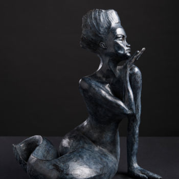 Sculpture titled "Sirène de Loire - B…" by Valerie Barrault, Original Artwork, Bronze