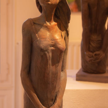 Escultura titulada "Vent du Large" por Valerie Barrault, Obra de arte original, Arcilla