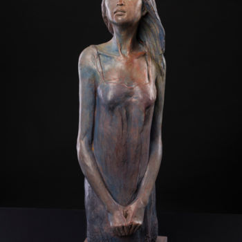 Escultura intitulada "Vent du large.." por Valerie Barrault, Obras de arte originais, Argila