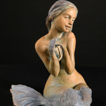 Sculpture intitulée "Délicatesse des Océ…" par Valerie Barrault, Œuvre d'art originale, Argile