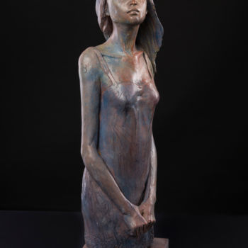 Sculpture intitulée "Vent du large..." par Valerie Barrault, Œuvre d'art originale, Argile
