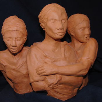 Sculptuur getiteld "femmes-de-la-famille" door Valerie Barrault, Origineel Kunstwerk, Keramiek