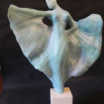 Sculpture titled "voile d'un jour" by Valerie Barrault, Original Artwork, Ceramics
