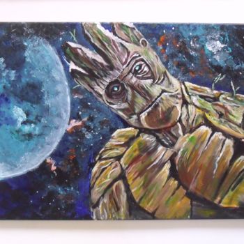 Painting titled "I am Groot" by Valérie Barrett, Original Artwork, Acrylic
