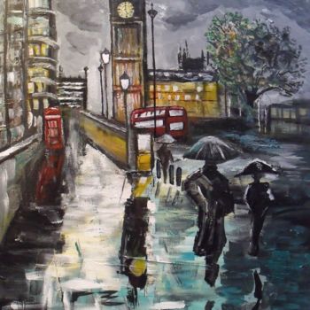 Malarstwo zatytułowany „London” autorstwa Valérie Barrett, Oryginalna praca, Akryl