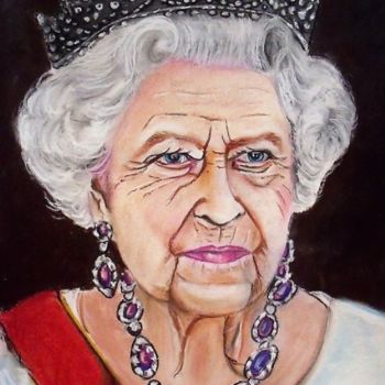 Malarstwo zatytułowany „The Queen” autorstwa Valérie Barrett, Oryginalna praca, Pastel