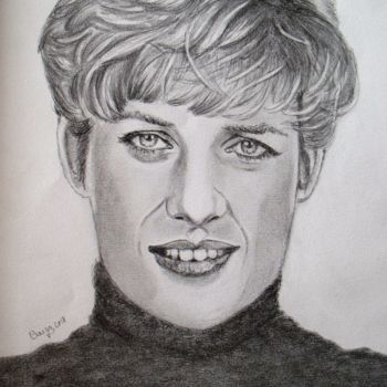 Drawing titled "Lady Diana" by Valérie Barrett, Original Artwork, Other