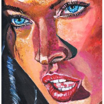 "Megan Fox" başlıklı Tablo Valérie Barrett tarafından, Orijinal sanat, Akrilik