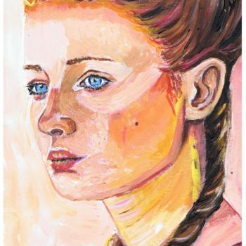 Malerei mit dem Titel "Sansa Stark (G.O.T)" von Valérie Barrett, Original-Kunstwerk, Acryl