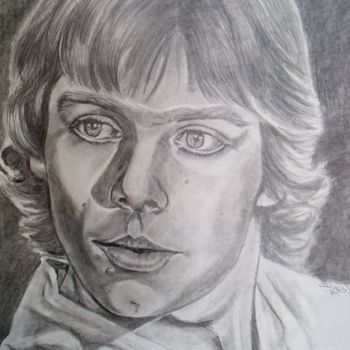 「Luke Skywalker」というタイトルの描画 Valérie Barrettによって, オリジナルのアートワーク, コンテ