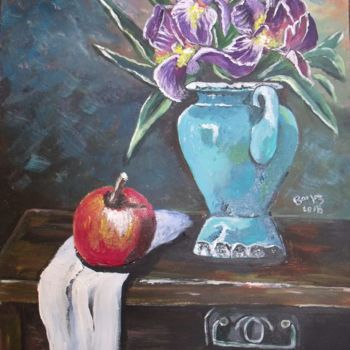 Painting titled "IRIS" by Valérie Barrett, Original Artwork, Acrylic