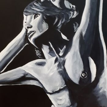Peinture intitulée "Woman" par Valérie Barrett, Œuvre d'art originale, Acrylique Monté sur Châssis en bois