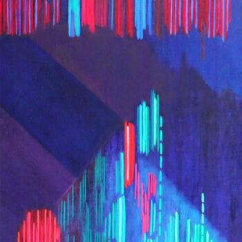Malerei mit dem Titel "Nuit  Parisienne,…" von Valerie Besancon, Original-Kunstwerk, Öl