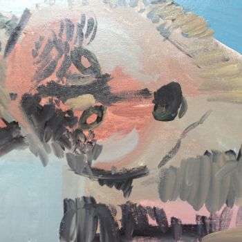 Pintura intitulada "Face de loup" por Valérie Blum (Valery), Obras de arte originais, Acrílico