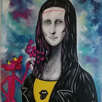 Pittura intitolato "Pink" da Valérie Boularot, Opera d'arte originale, Acrilico