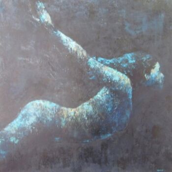 Peinture intitulée "Bleue profonde" par Valerie Colaiocco, Œuvre d'art originale