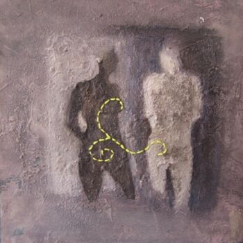 Peinture intitulée "Le lien du couple" par Valerie Colaiocco, Œuvre d'art originale