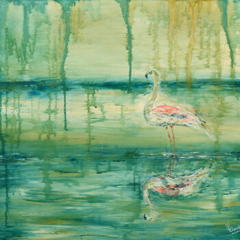 Pintura titulada "En eaux troubles" por Valérie Crochard, Obra de arte original, Oleo