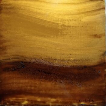 Peinture intitulée "L'or du vent" par Valérie De Laubrière, Œuvre d'art originale, Laque