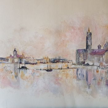 Malerei mit dem Titel "Une envie de Venise…" von Valerie Dragacci, Original-Kunstwerk, Öl