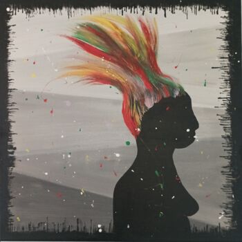 Peinture intitulée "Révolte féminine" par Valérie Duhamel, Œuvre d'art originale, Acrylique Monté sur Châssis en bois